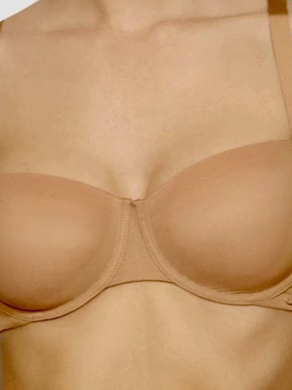 SKIMS No Show Unlined Balconette Bra 32F Color Ochre NWT